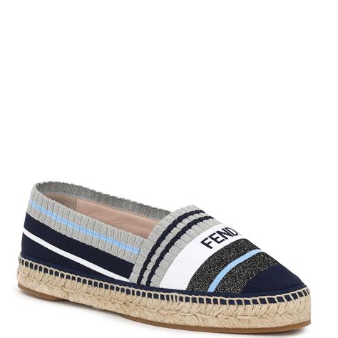 fendi blue silver knit espadrilles|fendi handbags.